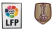 Badge rétro 1993-2016 de la Liga espagnole et badge de la Coupe du monde des clubs 2014