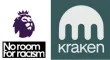 24/25 Premier League Badge & No Room For Racism & KRAKEN Sponsor (White)