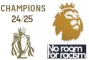 Liverpool [CHAMPIONS 24/25] & 23/25 Premier League Champion Abzeichen (Neu) & Kein Platz für Rassismus
