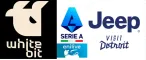 24/26 Serie A Badge & Juventus Jeep x Visit Detroit Sponsor &White Bit Sponsor