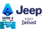 24/26 Distintivo da Serie A e Jeep da Juventus x Patrocinador Visit Detroit (fora)