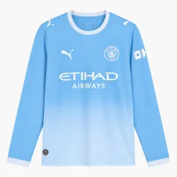 26/27 Manchester City Home Long Sleeve Jersey - product photo US17.98 - 26/27 Manchester City Home Long Sleeve Jersey