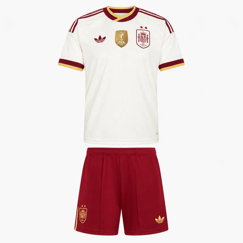 World Cup 2026 Two Stars Spain Champion Away Kids Kit