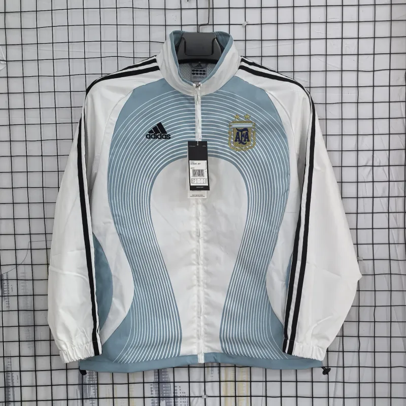 Camisa do Mundo Retro da Argentina 2006 Blusão Branco