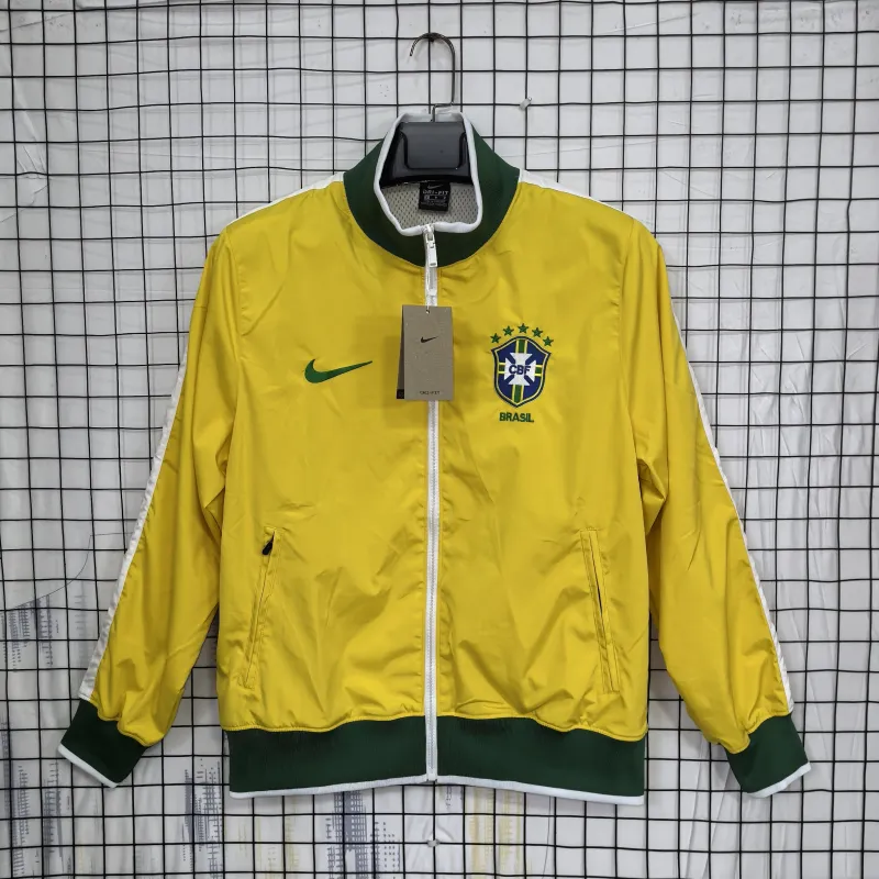Brazil 2010 Retro World Cup Windbreaker Yellow