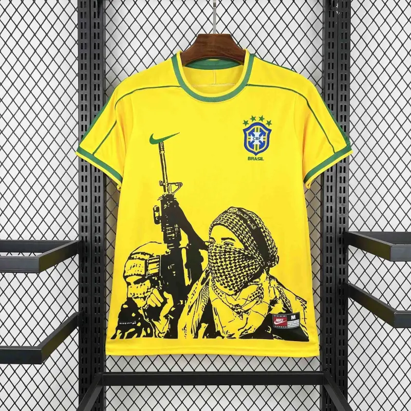 1998 World Cup Retro Brazil Home Special Kit Football Jersey