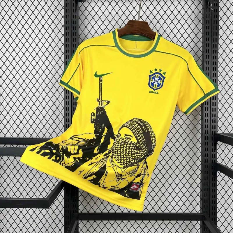 1998 World Cup Retro Brazil Home Special Kit Football Jersey