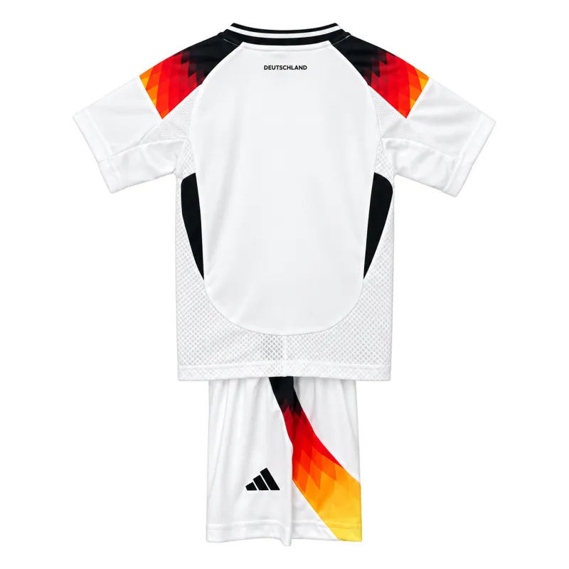 2024 Germany Home Kids Kit - shirt back view with folded matching shorts