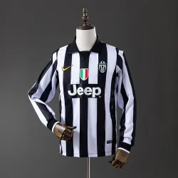 US21.97 - Juventus 2014/15 Home Soccer Jersey Long Sleeve Retro