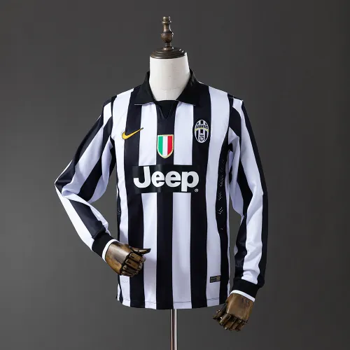 Camiseta de fútbol de la Juventus 2014/15, manga larga, estilo retro