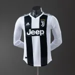 Juventus 2018/19 Home Voetbal Jersey Spelerseditie Lange Mouw Retro Juventus 2018/19 Home Soccer Jersey Player Edition Long Sleeve Retro