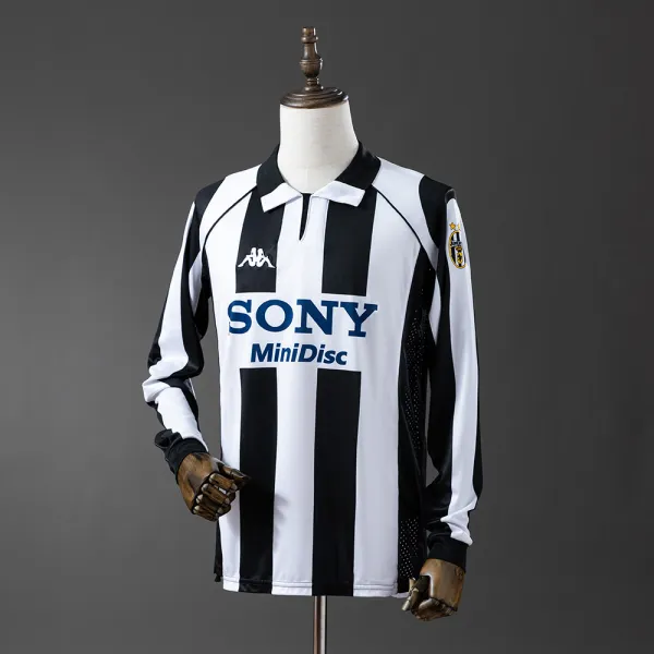 Kit de manga comprida de futebol da Juventus 97/98 - Qualidade de grau A Vista detalhada