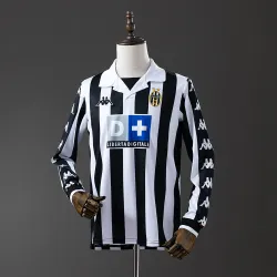 Juventus 1999/00 Home Soccer Jersey Long Sleeve Retro - product photo US21.97 - Juventus 1999/00 Home Soccer Jersey Long Sleeve Retro