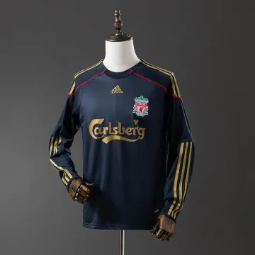 Liverpool 2009/10 Away Soccer Jersey Long Sleeve Retro