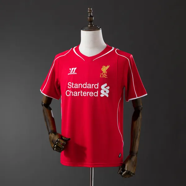 Camisola retrô 14/15 do Liverpool - Qualidade A Vista detalhada