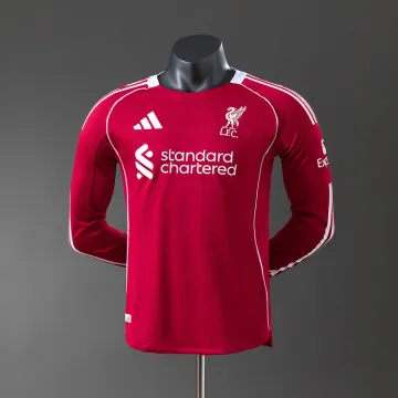 Camisola de Futebol do Liverpool 2025/26 Edição do Jogador Manga Comprida