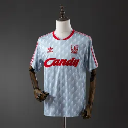 Camisola de Futebol Liverpool 1989/91 Away Retro - foto do produto US20.99 - Liverpool 1989/91 Away Soccer Jersey Retro