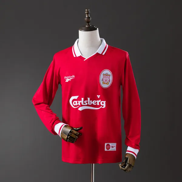 Camiseta de fútbol de manga larga Liverpool 96/97 - Calidad A Vista detallada