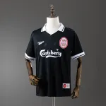 Maglia da calcio Liverpool 1996/97, modello retrò, nera Liverpool 1996/97 Soccer Jersey Retro Black