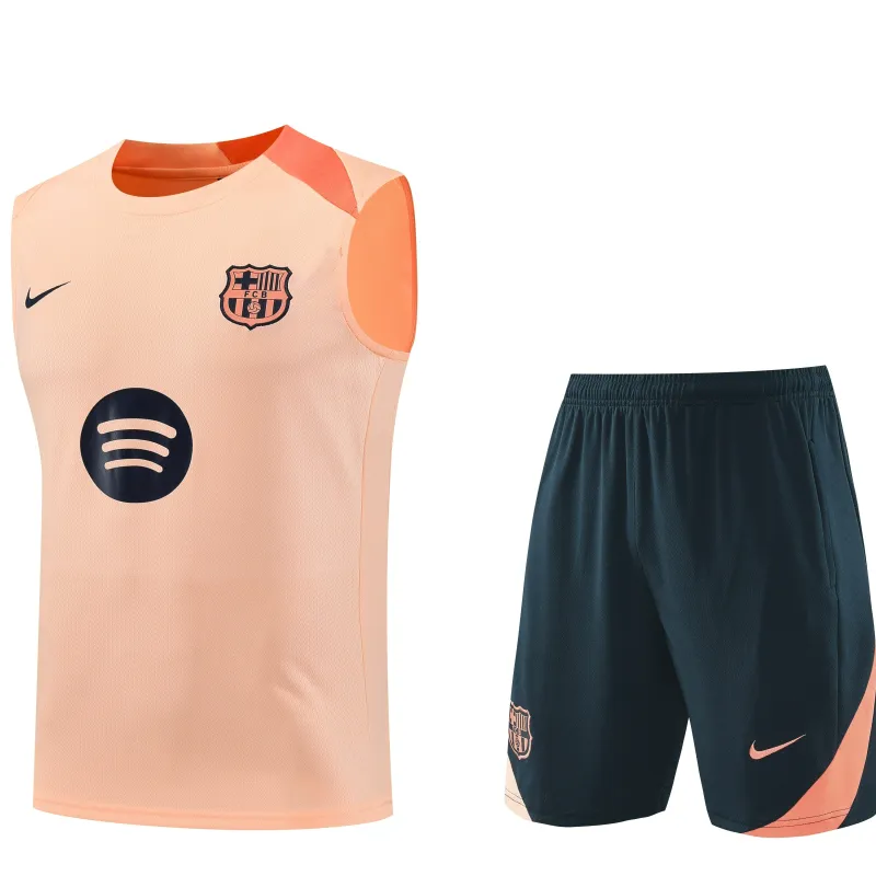 FC Barcelona 2025/26 Ärmelloses Trainings-Set, orange