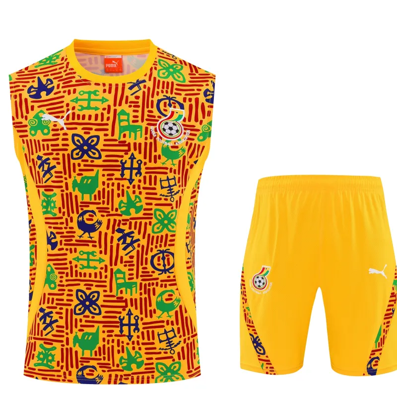 Ghana 2025 mouwloos trainingspak, oranje