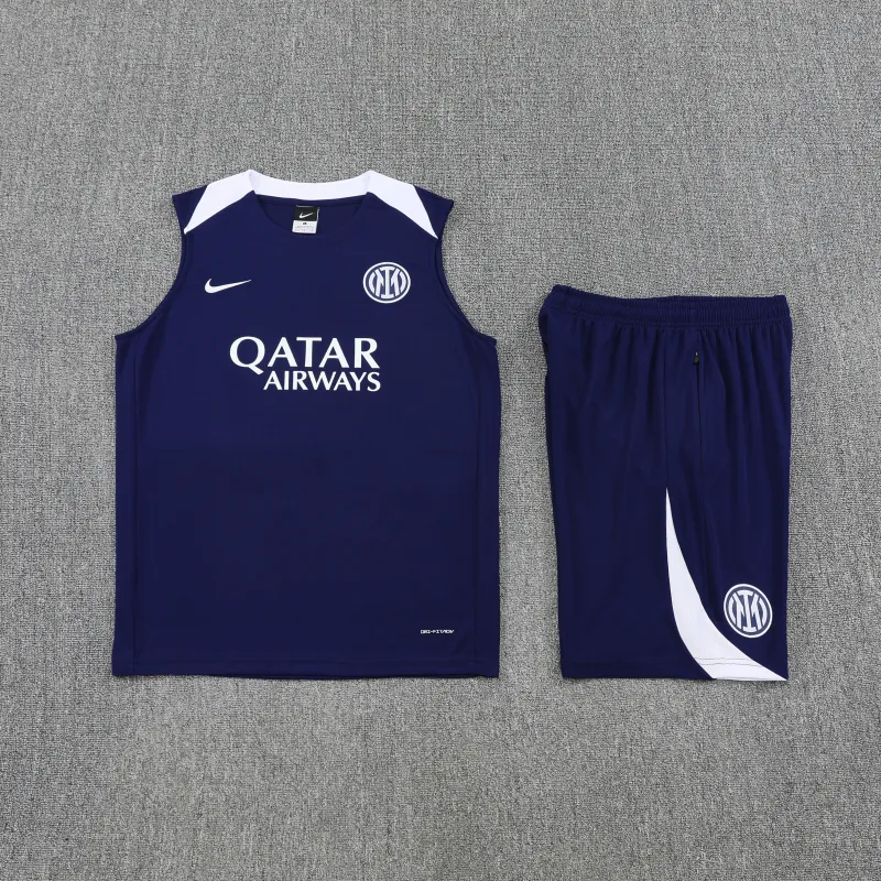 Kit de treino sem mangas do Inter de Milão 2025/26 Azul