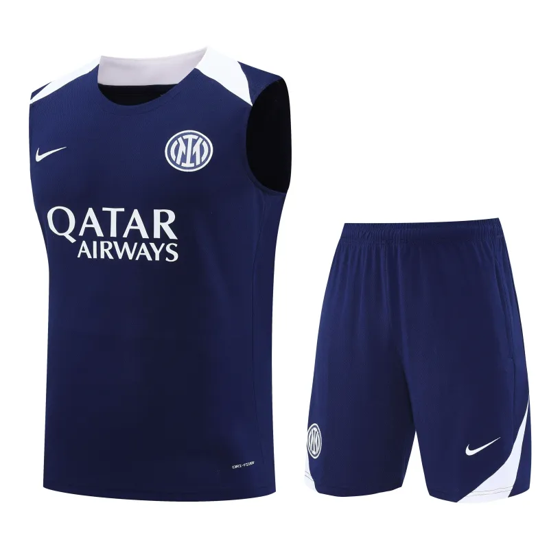 Kit de treino sem mangas do Inter de Milão 2025/26 Azul