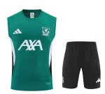 Kit de treino do Liverpool 2025/26 sem mangas, verde
