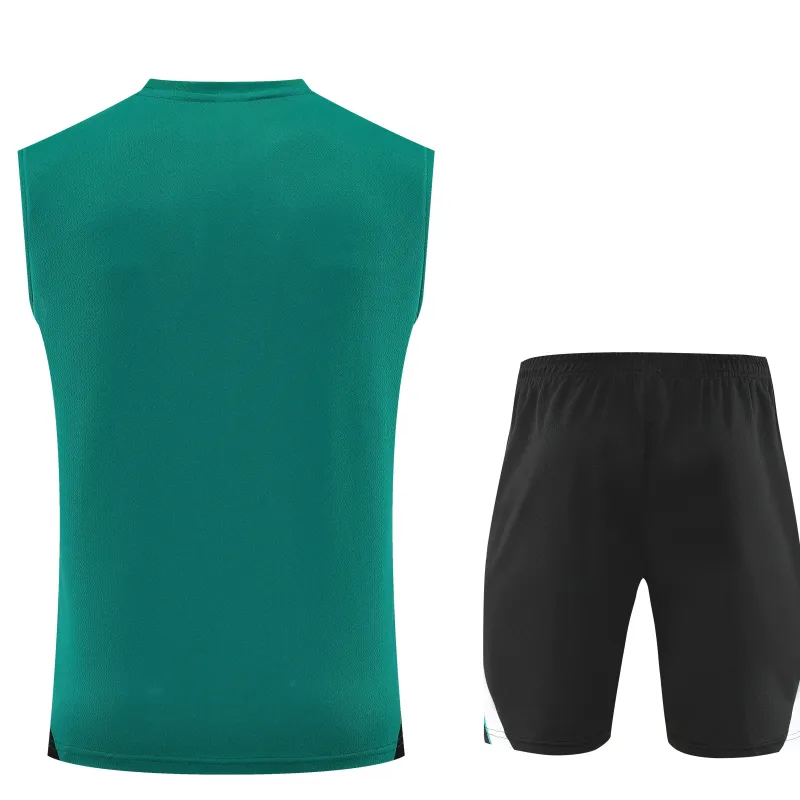 Kit de treino do Liverpool 2025/26 sem mangas, verde