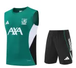 Kit de treino do Liverpool 2025/26 sem mangas, verde