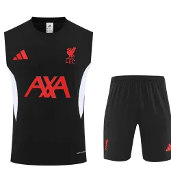 Kit de treino sem mangas Liverpool 2025/26 Preto - foto do produto US27.89 - Kit Treino Liverpool 2025/26 Sem Mangas Preto