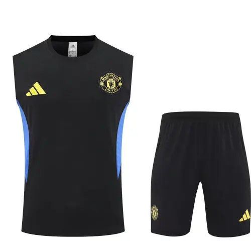 Manchester United 2025/26 Ärmelloses Trainingstrikot Schwarz