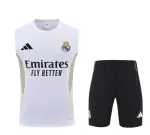 Real Madrid 2025/26 Kit d'entraînement sans manches blanc Real Madrid 2025/26 Sleeveless Training Kit White