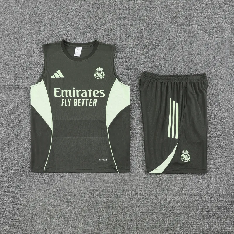 Real Madrid 2025/26 Sleeveless Training Kit Black