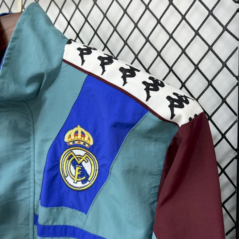 25/26 Real Madrid x Kappa OG Style Green Windbreaker Jackets
