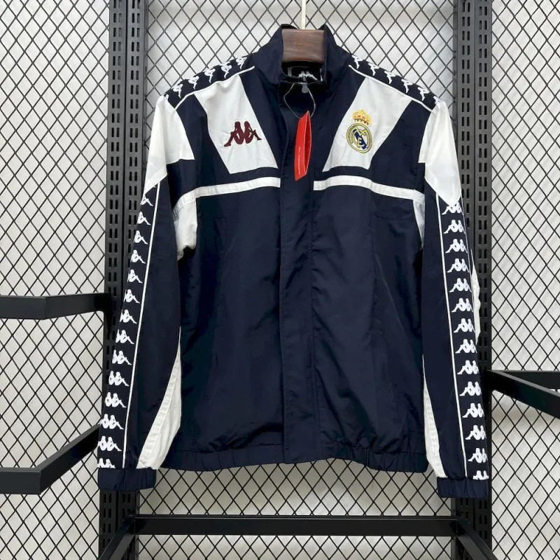 25/26 Real Madrid x Kappa OG Style Navy Windbreaker Jackets