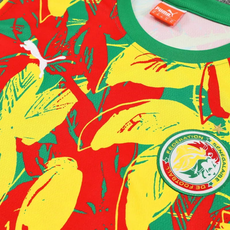 Senegal 2025 mouwloos trainingspak geel