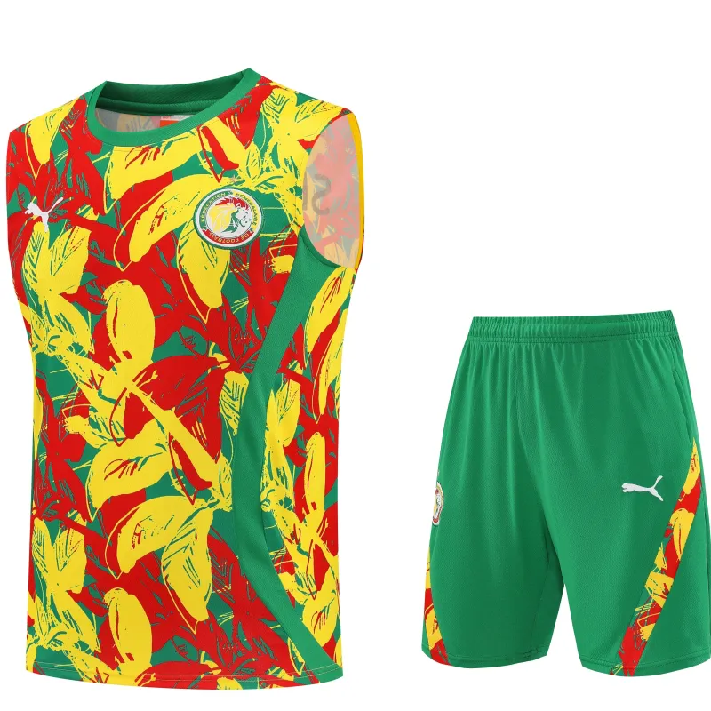 Senegal 2025 mouwloos trainingspak geel