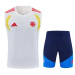 Kit de treino sem mangas para o Campeonato do Mundo de 2026 da Colômbia Branco Colombia 2026 World Cup Sleeveless Training Kit White