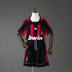US20.98 - AC Milan 06/07 Home Retro Kids Kit Jersey