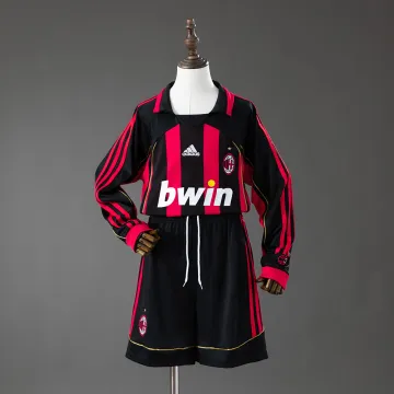 AC Milan 06/07 Home Retro Long Sleeve Kids Kit Jersey