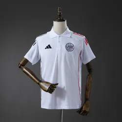 Ajax 2025/26 POLO Shirt White - product photo US17.99 - Ajax 2025/26 POLO Shirt White