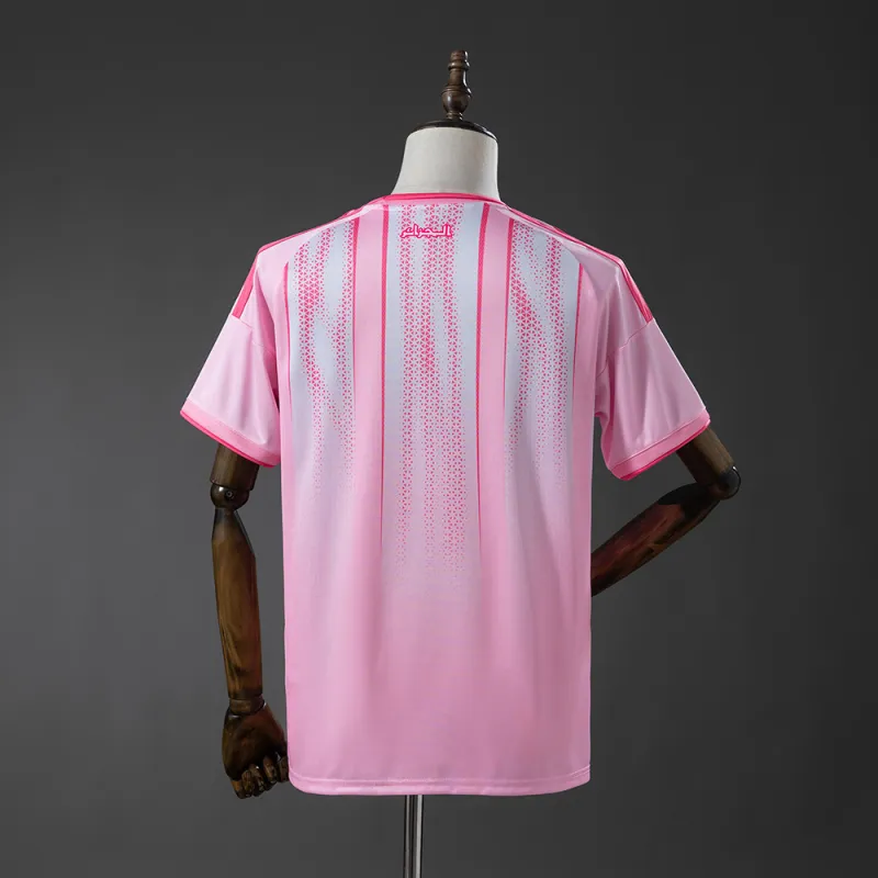 Camisola de futebol da Argélia cor-de-rosa