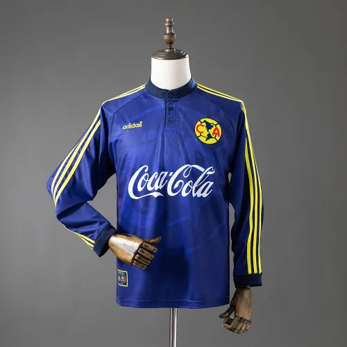 Camiseta retro de manga larga de visitante del Club America 1997/98 para hombre