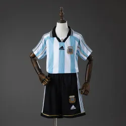 US20.98 - Argentina 1998 Home Retro Kids Kit Jersey