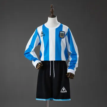 Argentina 1998 Home Retro Long-Sleeved Kids Kit Jersey