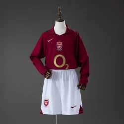 Arsenal 05/06 Home Retro Long Sleeve Kids Kit Jersey - product photo US21.98 - Arsenal 05/06 Home Retro Long Sleeve Kids Kit Jersey