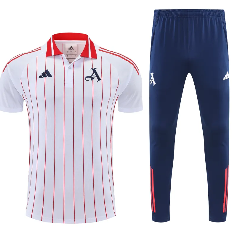 Arsenal 2025/26 POLO Training Suit White
