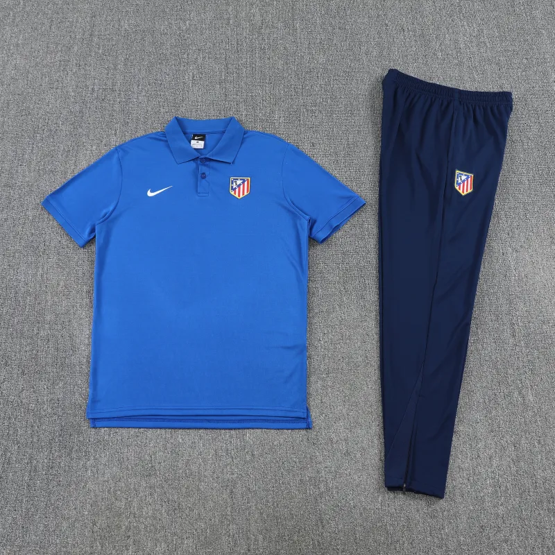 Atletico Madrid 2025/26 POLO Trainingsanzug Blau