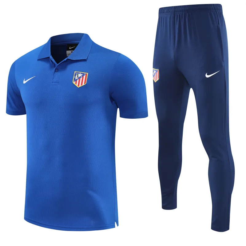 Atletico Madrid 2025/26 POLO Trainingsanzug Blau